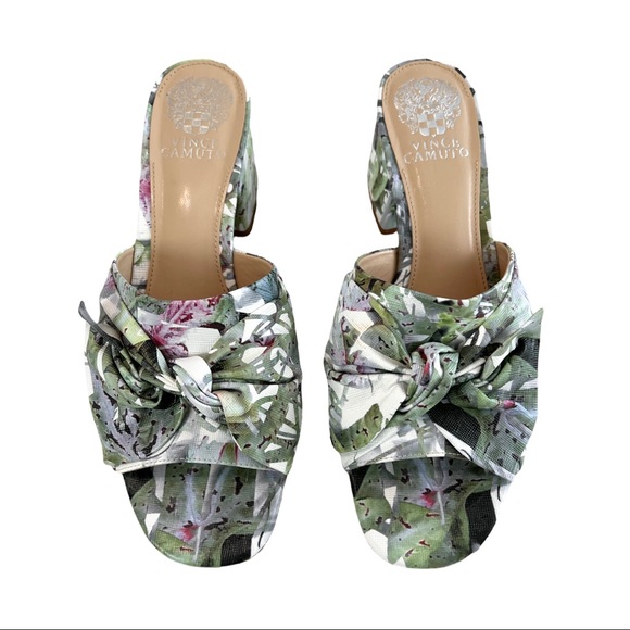 Vince Camuto Sharrey Printed Block Heel Slide Sandals Size 9M - Picture 3 of 14